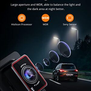 Kingslim D4 4K Dual Dash Cam with Built-in WiFi GPS, Front 4K/2.5K Rear 1080P Dual Dash Camera for Cars, 3" IPS Touchscreen 170° FOV Dashboard Camera with Sony Starvis Sensor, Support 256GB Max