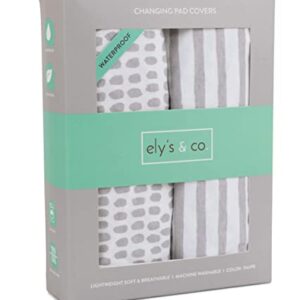 Ely's & Co. Patent Pending Waterproof Bassinet Sheet, Changing Pad Cover, and Pack n Play Sheet Bundle