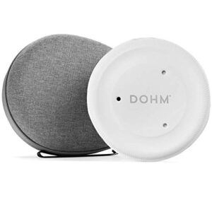 yogasleep dohm uno white noise sound machine + travel case, real fan inside for non-looping, sound machine for travel, office privacy, sleep therapy for adults & baby, white, 2 piece set