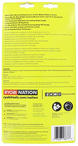 Ryobi A99HT3 Door Hinge Installation Kit/Mortiser Template