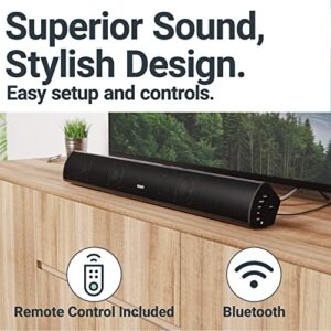 Majority Teton Sound Bar for TV | 120W Powerful Stereo 2.1 Channel Sound | Home Theatre 3D Soundbar with Built-in Subwoofer | HDMI ARC, Bluetooth, Optical, RCA, USB & AUX Playback and Remote Control