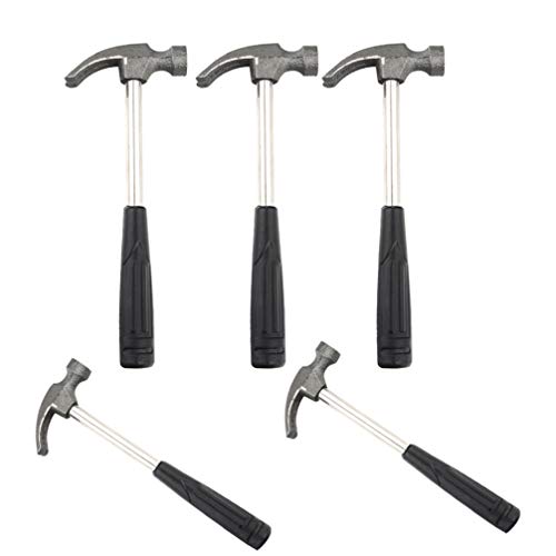 Garneck 5PCS Mini Claw Hammer Rubber Handle Household Carpet Wall Nail Remover With Non-Slip Shock Absorber For Home