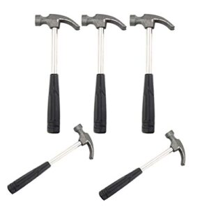 Garneck 5PCS Mini Claw Hammer Rubber Handle Household Carpet Wall Nail Remover With Non-Slip Shock Absorber For Home