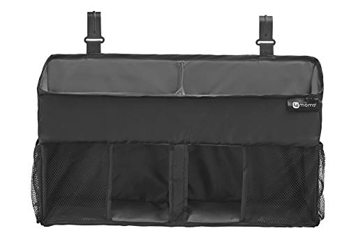 4moms Breeze Playard Diaper Caddy, Storage Basket for Diapers, Baby Wipes, and Organization, to Keep Essentials Within Reach, Black