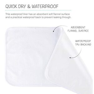 The Peanutshell Waterproof Diaper Changing Pad Liners | 4 Pack Set for Changing Pad, Bassinet or Crib | Washable & Reusable