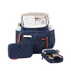 Skip Hop Diaper Bag Backpack: Forma, Multi-Function Baby Travel Bag with Changing Pad & Stroller Attachment, Navy