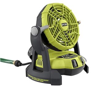 RYOBI 18-Volt ONE 2-Speed Bucket Top Misting Fan (Tool Only)