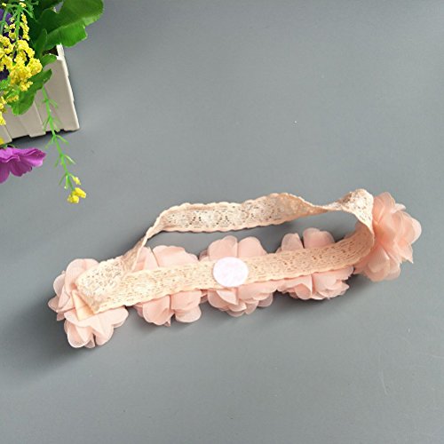 Baby Girls Headband Flower Birthday Crown Hair Accessories-Gift for Baby White