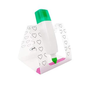 standiy liquid glue stand - craft glue bottle holder, fine tip, precision tip, and needle tip glue bottle stand, scrapbooking tools, your glue is always ready for your craft projects, (hearts)