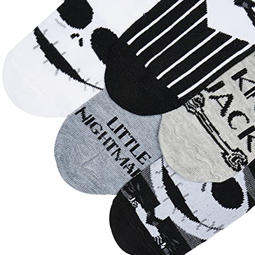 Disney unisex baby Disney Nightmare Before Christmas 5 Pack Shorty Socks, Black White Multi, 2-4T US