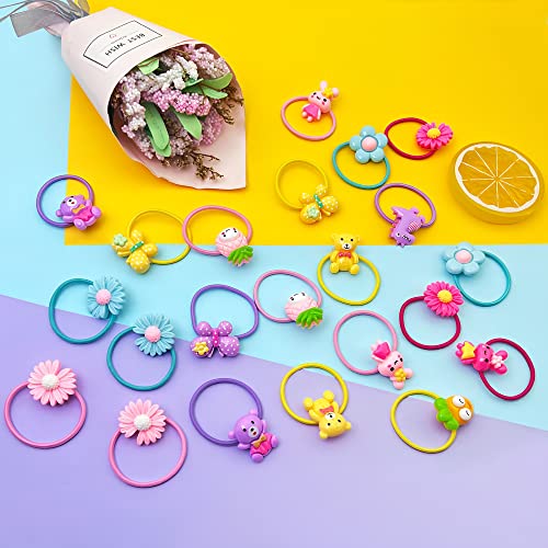 Hair Ties For Toddler Girls, AMMY 50 Pcs Girl Hair Accessories Elastic Hair Bands Ponytail Holders For Baby Toddler Girl Kids Children