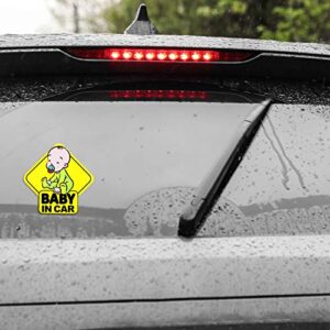 4 Piece Baby Board Sign Sticker for Car Baby in Car Decal Baby Kids Safety Signs Stickers Baby Car Sticker Baby Car Decal Reflective Kids Safety Warning