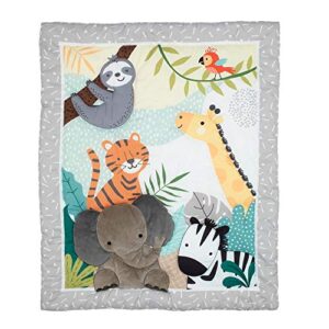 Bedtime Originals Mighty Jungle 3Piece Crib Bedding Set, Multicolor (283003V)