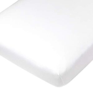 HonestBaby Organic Cotton Fitted Crib Sheet, Bright White, One Size