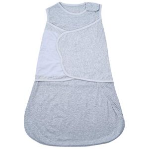 aouha baby sleepsack swaddle 3-way adjustable wearable blanket boy and girl,100% cotton,6-12 months(gray)