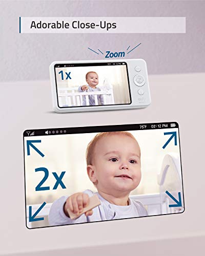 eufy Security, SpaceView Pro Video Baby Monitor with 5" Screen, Two-Way Audio, Security Camera, 720p, Pan & Tilt, Night Vision, Lullaby Player, Wide Angle Lens Not Included (No App Required)