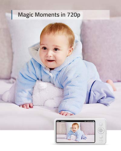 eufy Security, SpaceView Pro Video Baby Monitor with 5" Screen, Two-Way Audio, Security Camera, 720p, Pan & Tilt, Night Vision, Lullaby Player, Wide Angle Lens Not Included (No App Required)