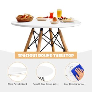 HAPPYGRILL 5-Pieces Kids Table Chairs Set Modern Style Toddler Children Dining Gaming Table Set