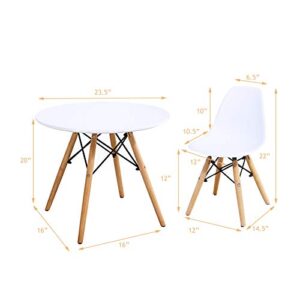 HAPPYGRILL 5-Pieces Kids Table Chairs Set Modern Style Toddler Children Dining Gaming Table Set