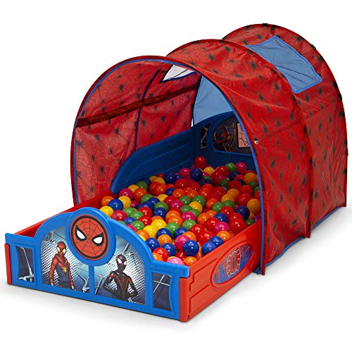 Marvel Spider-Man Sleep and Play Toddler Bed with Tent by Delta Children