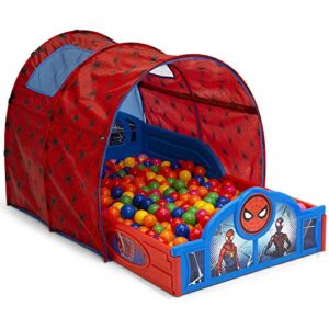 Marvel Spider-Man Sleep and Play Toddler Bed with Tent by Delta Children