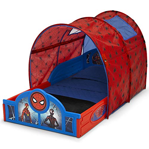 Marvel Spider-Man Sleep and Play Toddler Bed with Tent by Delta Children