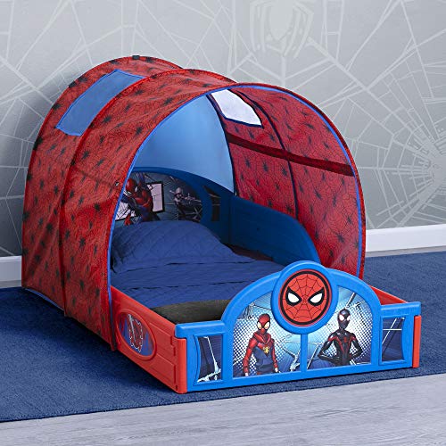 Marvel Spider-Man Sleep and Play Toddler Bed with Tent by Delta Children