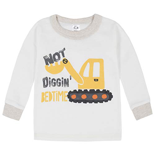 GerberBaby BoysToddler Snug Fit 4-Piece Pajama SetDump Truck Grey2T