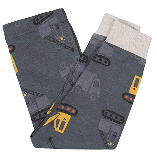 GerberBaby BoysToddler Snug Fit 4-Piece Pajama SetDump Truck Grey2T