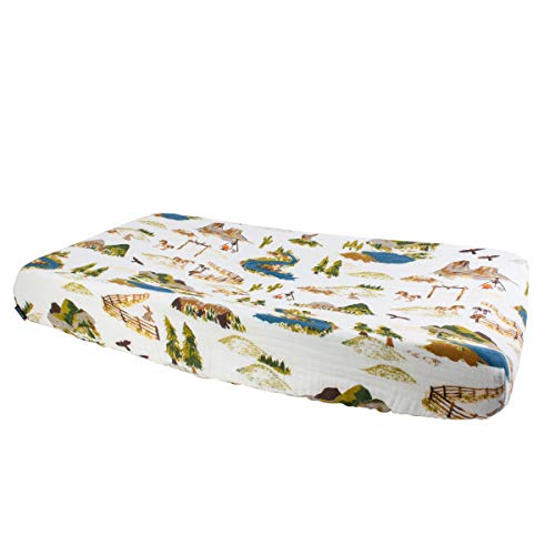 Bebe au Lait Muslin Changing Pad Cover, Wyoming