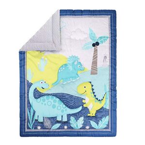 UDYR Dinosaur Crib Bedding Set for Boys 3 pcs(Blue)