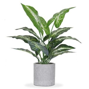 jc nateva 16" small fake plants artificial potted faux plants for office desk shelf bathroom home decor