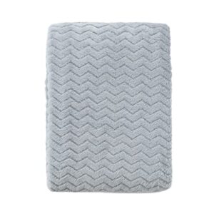 crevent 30''x40'' soft cozy warm baby blankets for boys girls solid color - all season use - newborn essentials (wave grey)