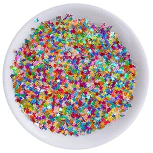 art craft glitter, star shape glitter confetti for christmas new year cards, handcrafts, diy home decoration, party festival, nail art- 0.35oz (10g) (multicolor)