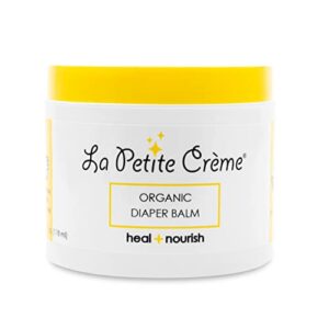 La Petite Creme French All-Natural Diaper Balm - Healing & Nourishing Diaper Cream - Gentle & Safe Baby Balm with USDA Certified Organic Beeswax and Olive Oil - Baby Essentials for Newborn (4 oz)