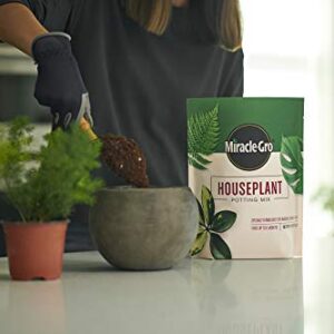 Miracle-Gro Houseplant Potting Mix: Fertilized, Perlite Soil for Indoor Gardening, Designed to Be Less Prone to Gnats, 4 qt.