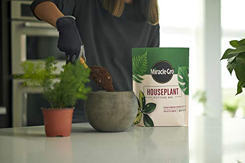 Miracle-Gro Houseplant Potting Mix: Fertilized, Perlite Soil for Indoor Gardening, Designed to Be Less Prone to Gnats, 4 qt.