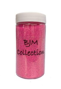 bjm collection 100 grams fine glitter powder bottle art craft (hot pink)