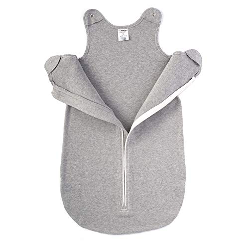 baby deedee Cotton Sleep Nest Basic Sleeping Sack, Baby Sleeping Bag Wearable Blanket, Infants and Toddlers, Calming Gray, Large (18-36 Months)