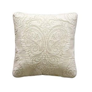 Brandream 4-Piece Beige Vintage Paisley Quilted Comforter Set Queen Size Bed Quilt Set Cotton Lightweight