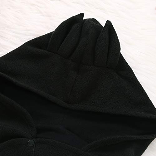 Newborn Baby Bat Sleeping Bag Boys Girls Halloween Cotton Black Wrap Hooded Swaddle Blanket for 0-12 Months (A, 0-6 Months)