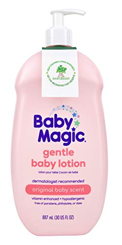 Baby Magic Gentle Baby Lotion | 30 Fl Oz (Pack of 4) | Vitamins & Aloe | Free of Parabens, Phthalates, Sulfates and Dyes