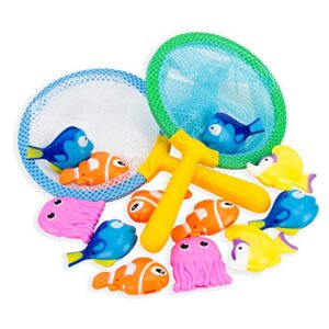 boley dive & grab fishing game set - 14 pc sinking bath toys for kids - water games & bath toys for toddlers!