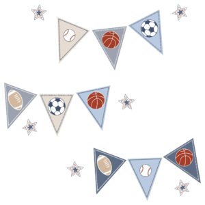 Lambs & Ivy Hall of Fame Sports Animals 5-Piece Crib Bedding Set - Gray/Blue