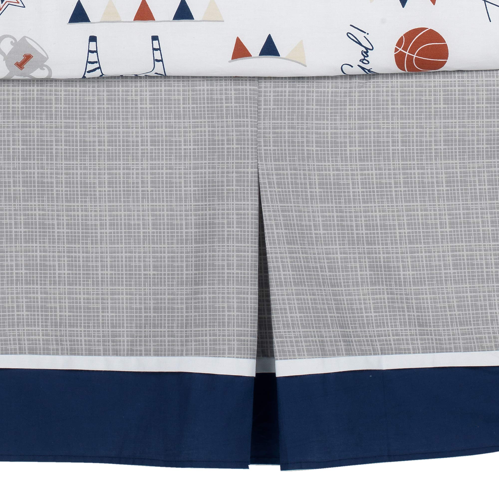 Lambs & Ivy Hall of Fame Sports Animals 5-Piece Crib Bedding Set - Gray/Blue