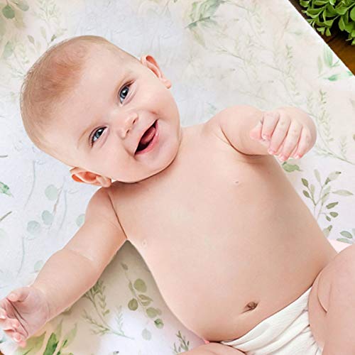 Changing Pad Cover Stroller Mattress Sheet Knitted Soft Breathable Printed Mattress Nursing Table Changing Cover Suitable for Baby Girls and Boys Standard Upholstered