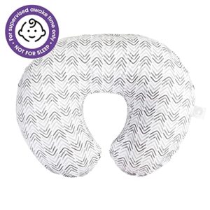 Boppy Original Support Nursing Pillow, Gray Cable Stitches, Ergonomic Breastfeeding, Bottle Feeding, and Bonding, Firm Hypoallergenic Fiber Fill, Removable Cover, Machine Washable