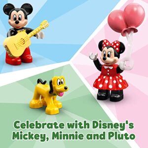 LEGO DUPLO Disney Mickey & Minnie Mouse Birthday Train 10941 - Building Toys for Toddlers with Number Bricks, Cake and Balloons, Early Learning and Motor Skill Toy, Great Gift for Girls, Boys Ages 2+