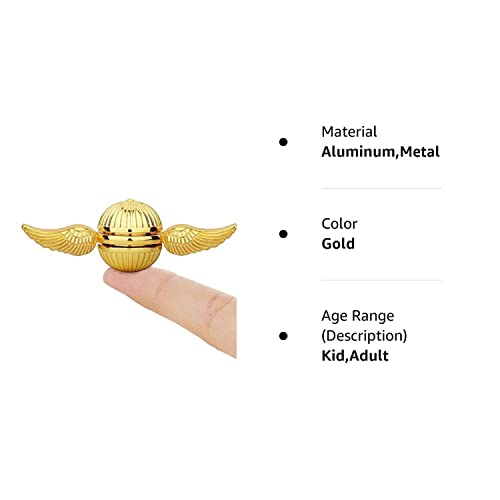 Gold Fidget Spinner Magic Orb Anxiety Toys Stress Relief Reducer Spin Fidgets Hand Bearing Tri Spinner Finger Spinners Toy Focus Fidgeting Restless Novelty Gift for Adults Kids