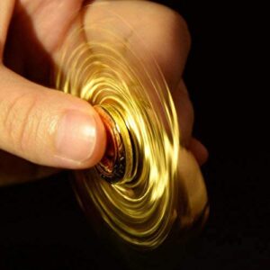 Gold Fidget Spinner Magic Orb Anxiety Toys Stress Relief Reducer Spin Fidgets Hand Bearing Tri Spinner Finger Spinners Toy Focus Fidgeting Restless Novelty Gift for Adults Kids